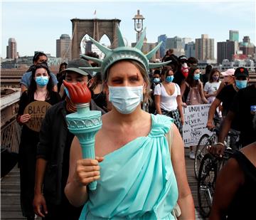 USA GEORGE FLOYD DEATH PROTEST NYC