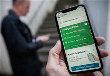 Coronavirus warning app in Germany