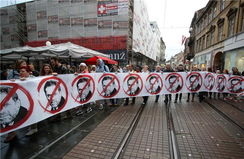 Protest of solidarity with Zagreb quake victims held