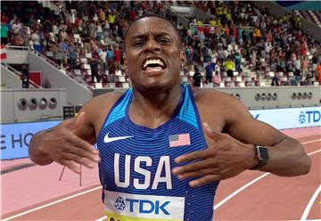 (FILE) QATAR ATHLETICS CHRISTIAN COLEMAN