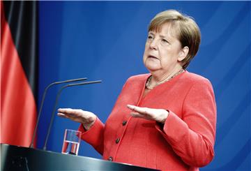 German Chancellor Merkel presser after EU video summit in Berlin