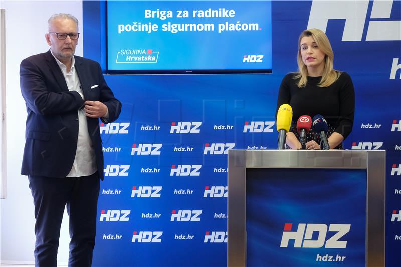 Konferencija za medije Davora Božinovića i Nikoline Brnjac