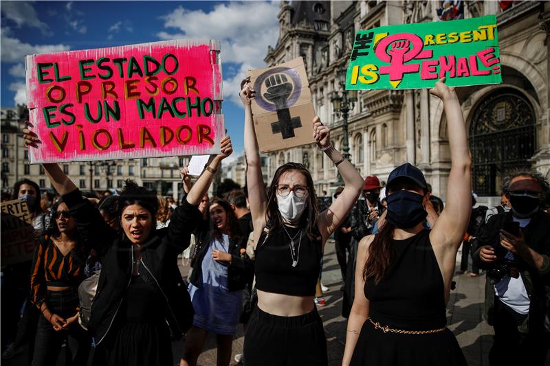 FRANCE FEMINISTS PROTEST