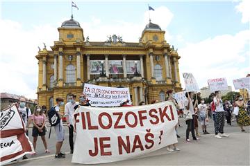 Prosvjed studenata Filozofskog fakulteta za slobodne institucije