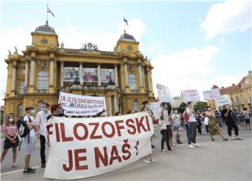 Prosvjed studenata Filozofskog fakulteta za slobodne institucije