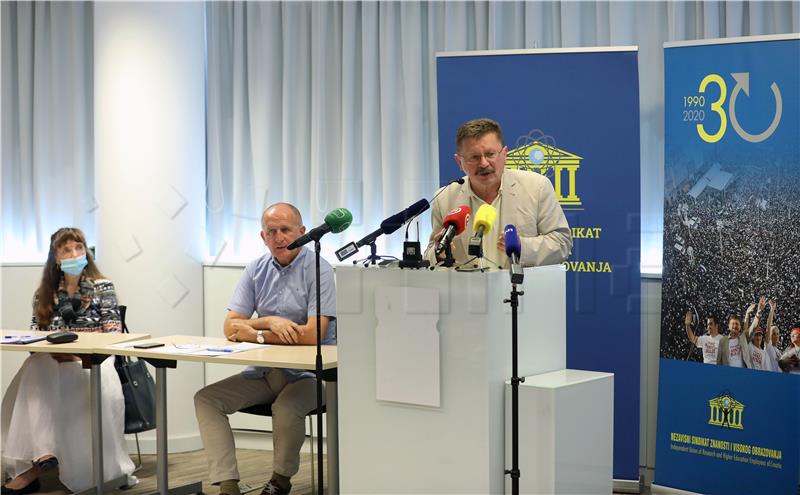 Konferencija za medije Nezavisnog sindikata znanosti i visokog obrazovanja