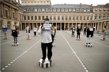 FRANCE MUSEUM PROTEST