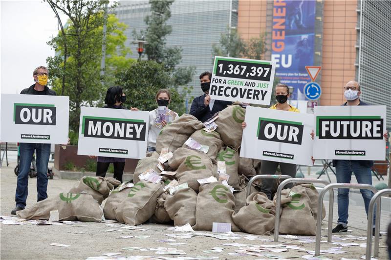 BELGIUM EU RECOVERY MONEY PROTEST