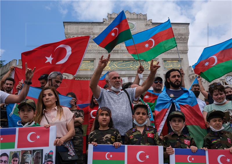 TURKEY AZERBAIJAN ARMENIA PROTEST