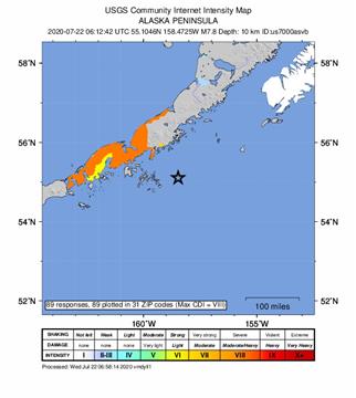 USA ALASKA EARTHQUAKE