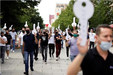 KOSOVO CORONAVIRUS PANDEMIC GASTRONOMY PROTEST