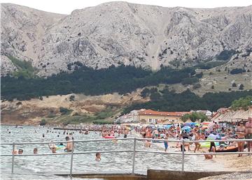 Plaža u Baškoj na otoku Krku