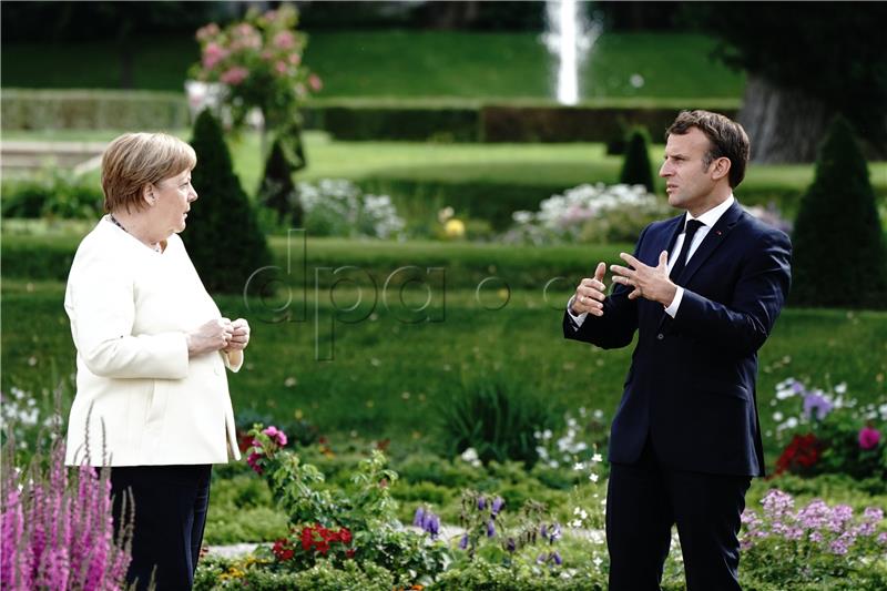 German Chancellor Merkel and French President Macron