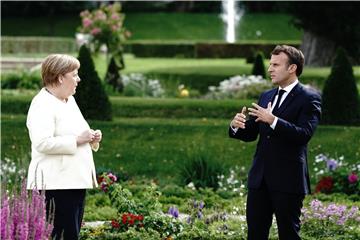 German Chancellor Merkel and French President Macron