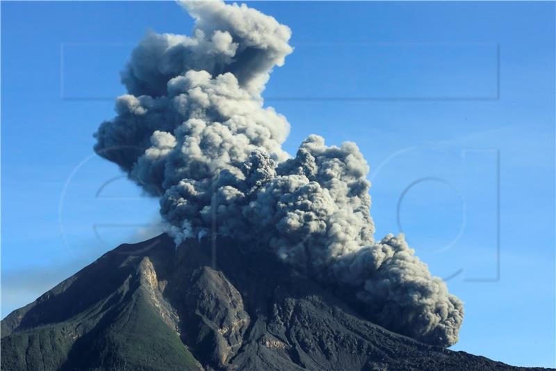 INDONESIA SINABUNG VOLCANO ERUPTION