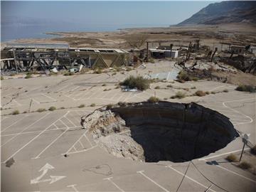 MIDEAST ISRAEL DEAD SEA SINKHOLE