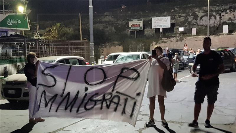 ITALY MIGRATION LAMPEDUSA PROTEST