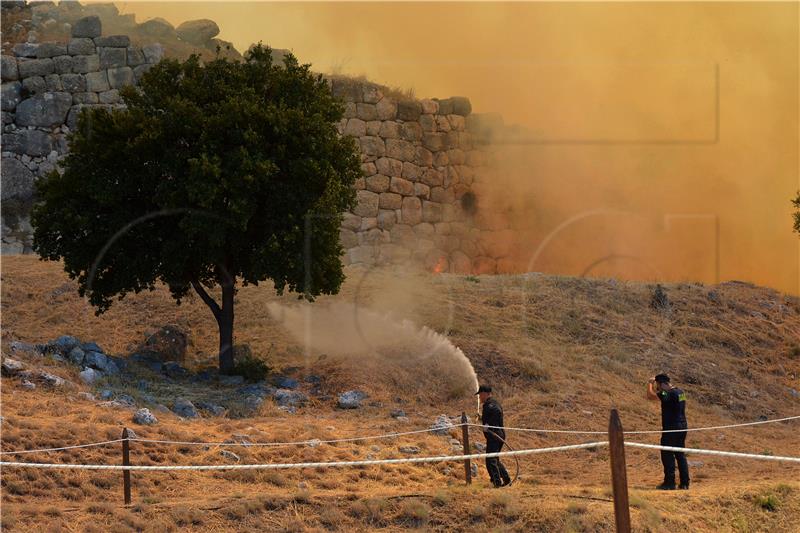 GREECE MYCENAE BUSHFIRE