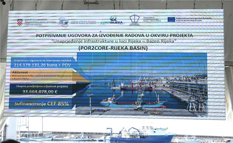 Potpisan ugovor o unapređenju infrastrukture u riječkoj luci vrijedan 268 mln kn