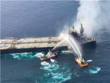 AT SEA SRI LANKA TRANSPORT ACCIDENT SHIP FIRE