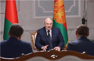 Belarus President Alexander Lukashenko gives interview