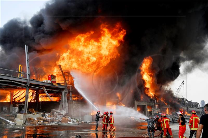 LEBANON BEIRUT PORT FIRE