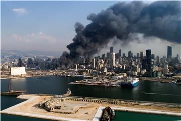 LEBANON FIRE AT BEIRUT PORT