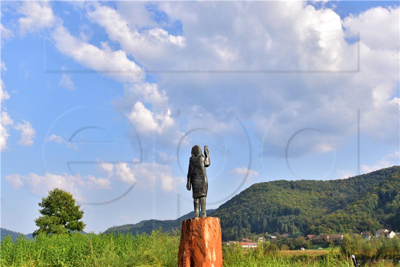 SLOVENIA MELANIA TRUMP STATUE