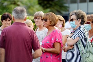 Konferencija za medije Vjerovnika, radnika hotela Marjan u Splitu