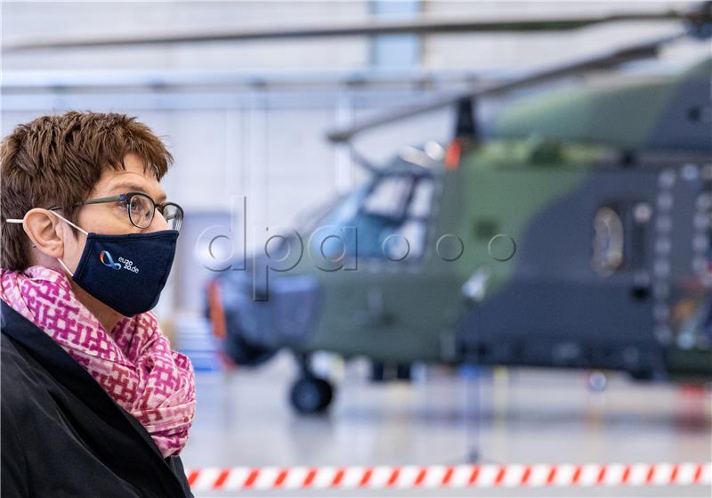 German Minister of Defence Kramp-Karrenbauer in Fassberg