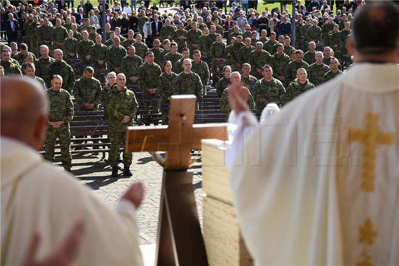 Hrvatska vojska na tradicionalnom hodočašću u Mariji Bistrici