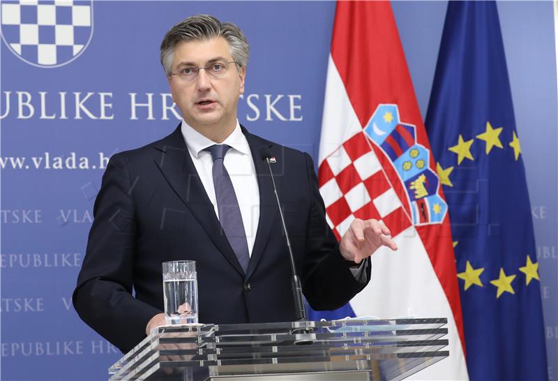 Konferencija za medije Andreja Plenkovića i Josipa Aladrovića