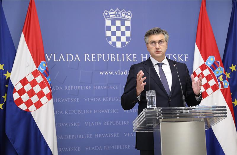 Konferencija za medije Andreja Plenkovića i Josipa Aladrovića