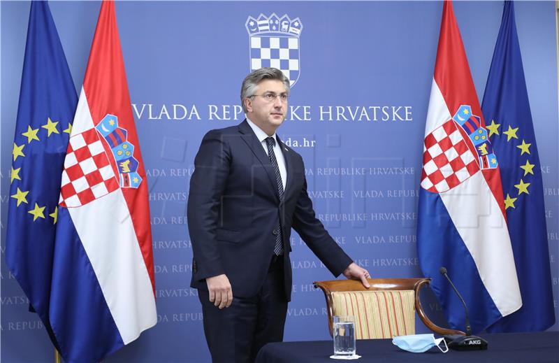 Konferencija za medije premijera Andreja Plenkovića