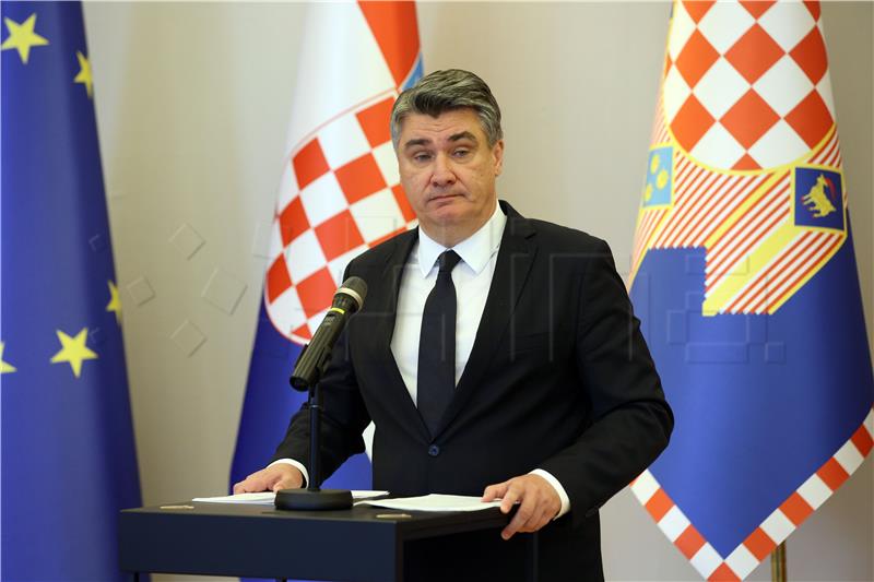 Konferencija za medije predsjednika Republike Hrvatske Zorana Milanovića