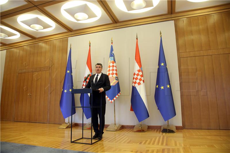 Konferencija za medije predsjednika Republike Hrvatske Zorana Milanovića