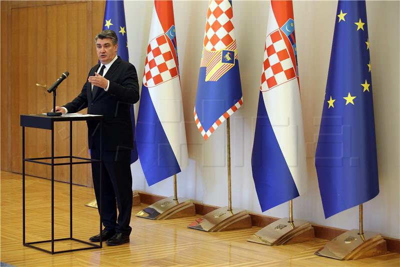 Konferencija za medije predsjednika Republike Hrvatske Zorana Milanovića