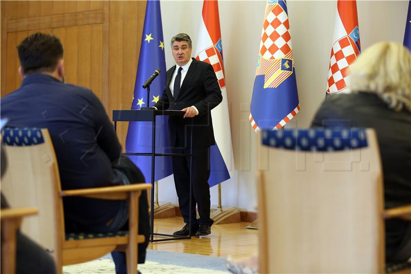 Konferencija za medije predsjednika Republike Hrvatske Zorana Milanovića