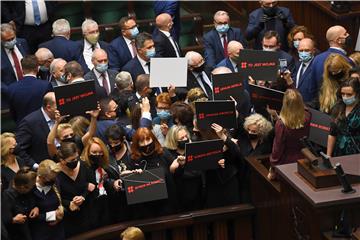 POLAND PARLIAMENT PROTEST ABORTION LAW