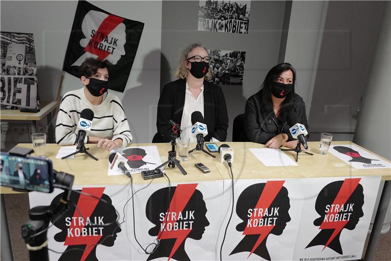 POLAND WOMEN'S STRIKE PRESS CONFERENCE