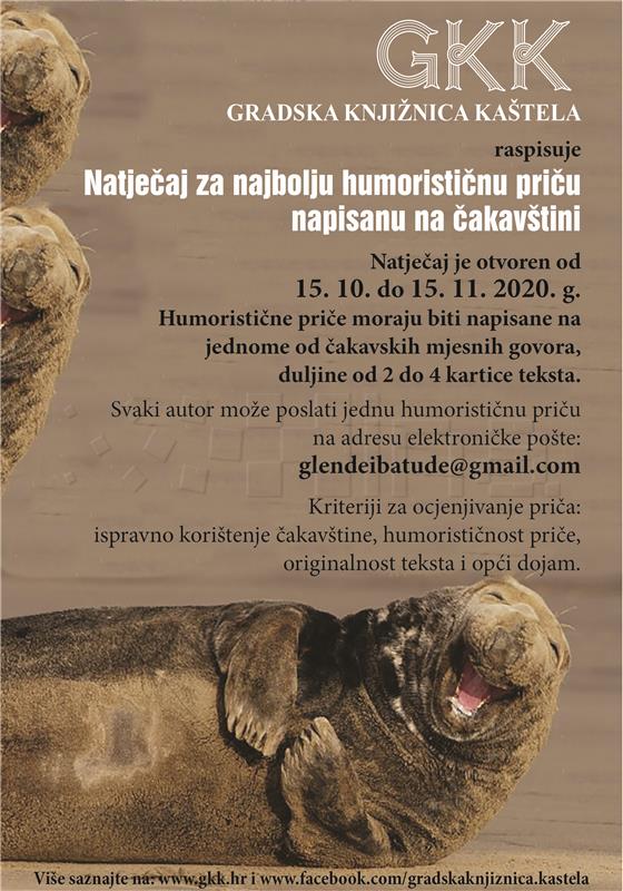 Knjižnica Kaštela raspisala Natječaj za najbolju humorističnu priču na čakavštini