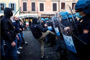 ITALY PROTEST PANDEMIC CORONAVIRUS COVID19