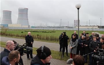 Power launch event at the Belarusian Nuclear Power Plant