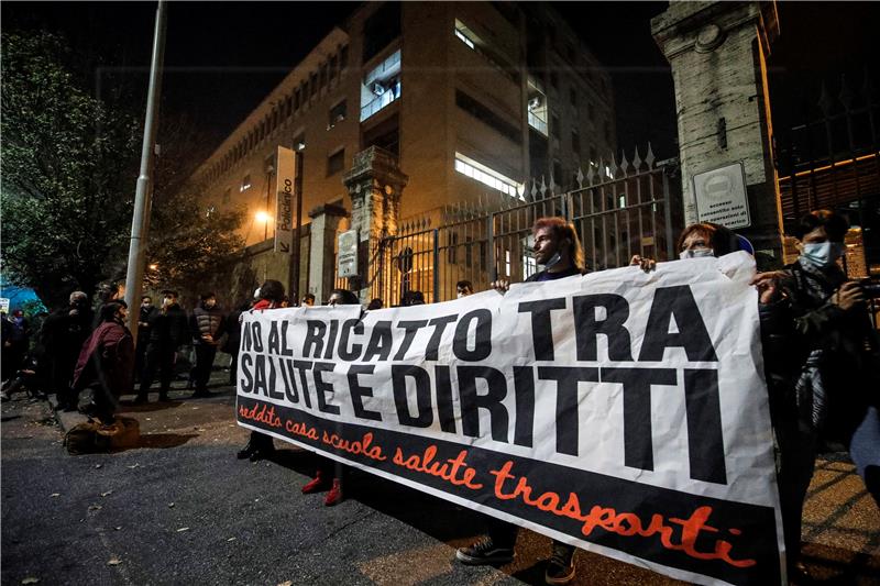 ITALY PROTEST PANDEMIC CORONAVIRUS