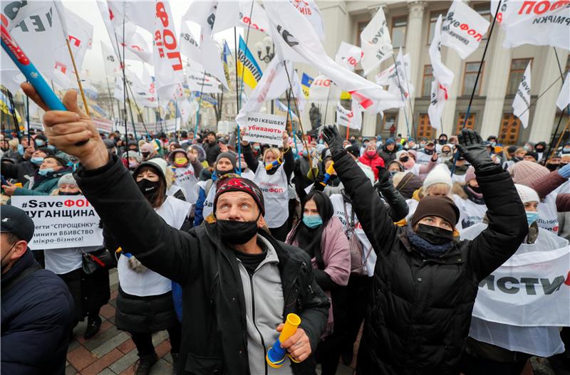 UKRAINE PROTEST PANDEMIC CORONAVIRUS COVID19