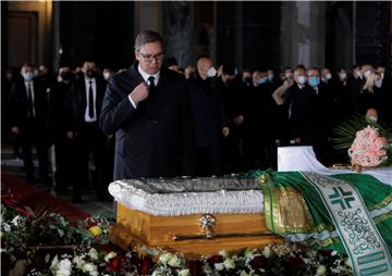 SERBIA CHURCHES PATRIARCH IRINEJ FUNERAL