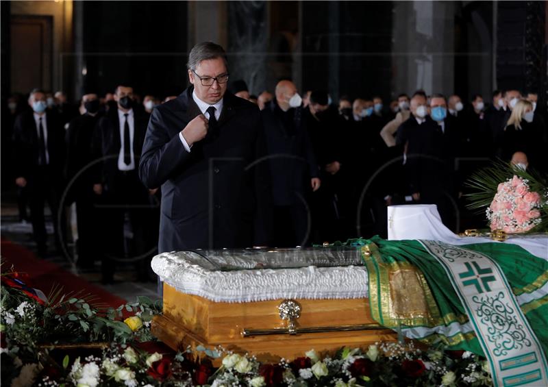 Patriarch Irinej buried in crypt of Belgrade's Church of St. Sava