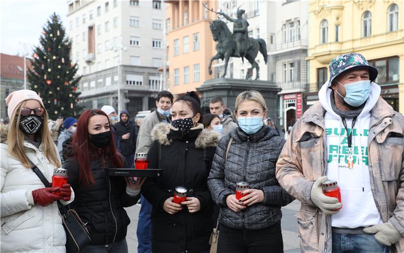 Prosvjed ugostitelja i poduzetnika u Zagrebu