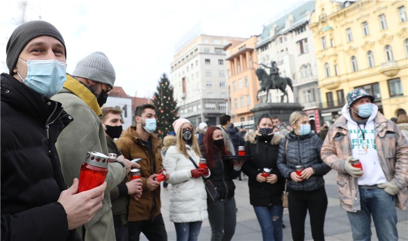 Prosvjed ugostitelja i poduzetnika u Zagrebu