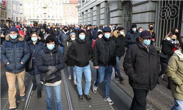 Prosvjed ugostitelja i poduzetnika u Zagrebu